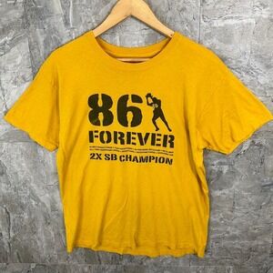 Yellow and black vintage‎ 2XSB Champion T-shirt streetwear Men's Large